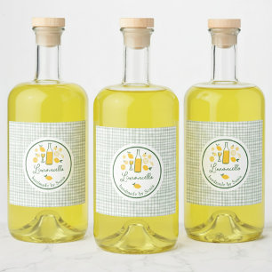 Limoncello Lemonade Lemon Gingham Manuscrito