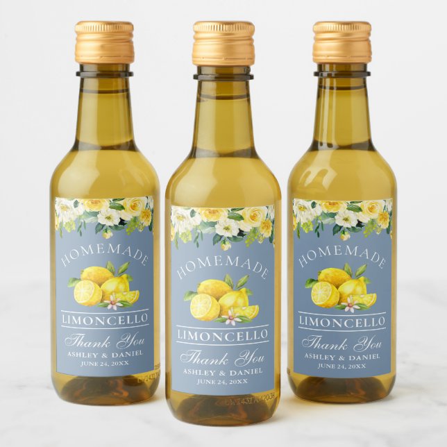 Limoncello Lemons Floral Dusty Mini (Garrafas)