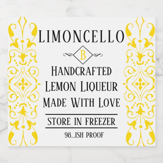 Limoncello Liqueur Rico Weding Guest Favor (Rótulo Único)