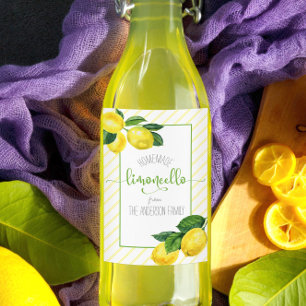 Limoncello watercolor lemons nome de script person