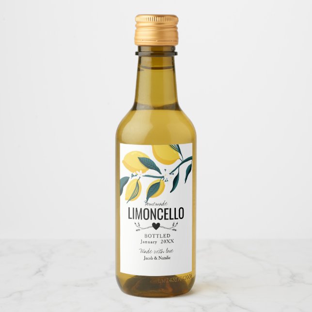 limoncelo caseiro personalizado de limão favor de  (Frente)