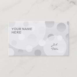 Limpar bolhas de modelo de cartão de negócios Fizz