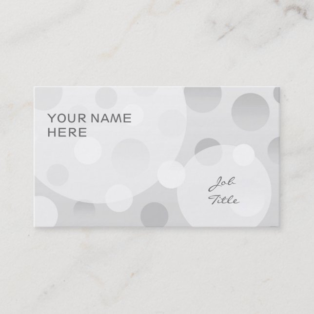 Limpar bolhas de modelo de cartão de negócios Fizz (Frente)