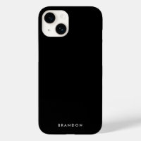 Limpar capas de iphone Preta com Nome