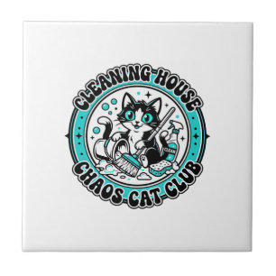 Limpeza Casa Caos Gato Amante de Pets Camisa Arte 