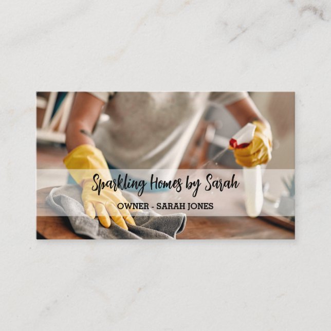 limpeza de casas cartões de visitas (Frente)