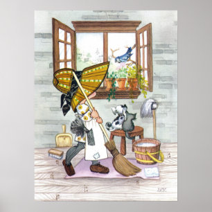 Limpeza do passatempo do azevinho - poster