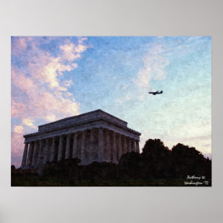 Lincoln Memorial Oil Poster