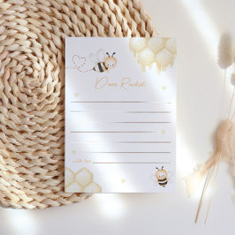 Linda Abelha Mel Primeiro Cartão de Cápsula do Tem