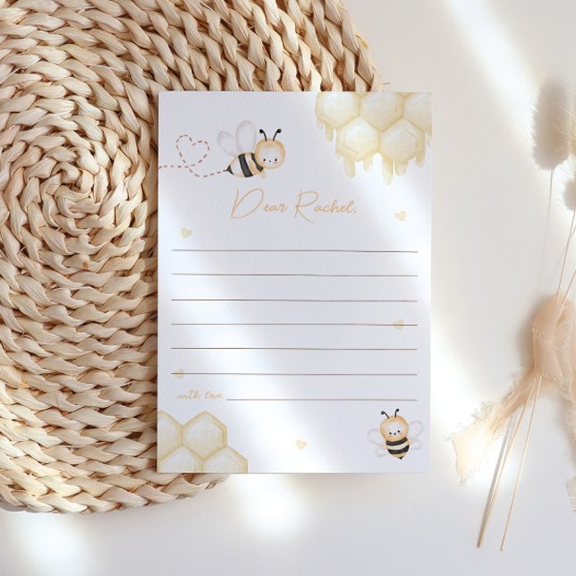 Linda Abelha Mel Primeiro Cartão de Cápsula do Tem (Criador carregado)