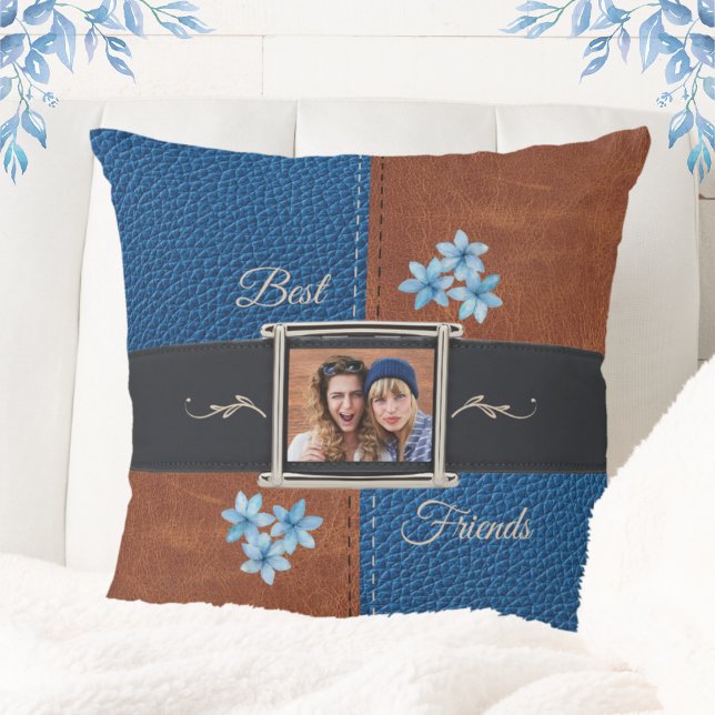 Linda Almofada de Presente para Melhor Amiga BFF A (Stylish Bestie Gift Throw Pillow)