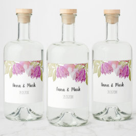 Linda Aquarela Flores Rosa-Rosa pintadas à mão