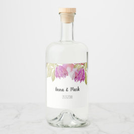 Linda Aquarela Flores Rosa-Rosa pintadas à mão