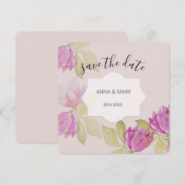 Linda Aquarela Flores Rosa-Rosa pintadas à mão