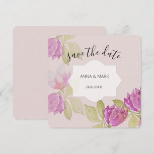 Linda Aquarela Flores Rosa-Rosa pintadas à mão