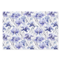 Linda Aquarela Íris Flor Leve Arte Roxa