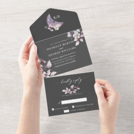 linda aquarela que cai floral em uma única invita