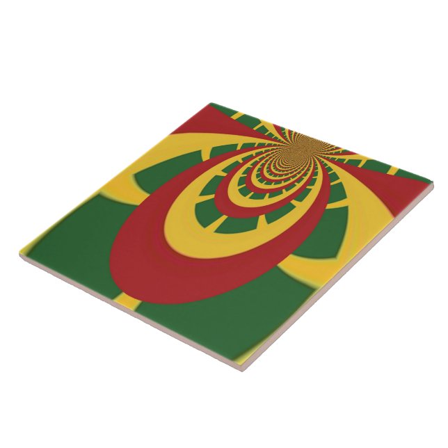 Linda Arte de Cores Rasta Incríveis Impressão (Lateral)