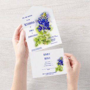 Linda Bluebonnet Floral, casamento moderno