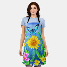 Linda Borboleta Azul em Prado Flor