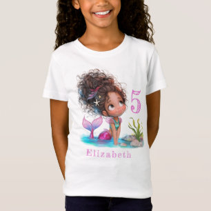 Linda Camisa de Nascimento da Sereia Marrom