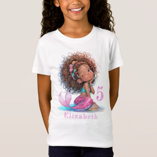 Linda Camisa de Nascimento da Sereia Marrom (Frente)