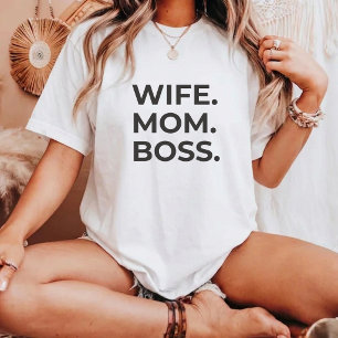 linda Camisa minimalista de esposa mãe chefe ousad