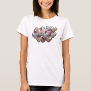 Linda camiseta de arte abstrata vermelha com decla