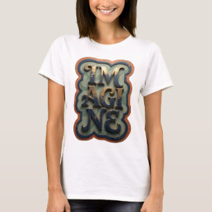 Linda Camiseta IMAGINE Dourada