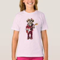 Linda camiseta infantil de Shih Tzu estrela do roc