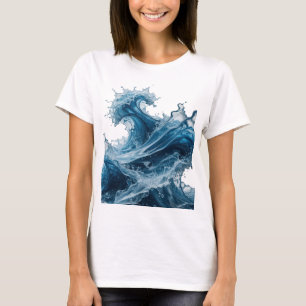 Linda Camiseta Personalizada WATER SPLASH Prata v2