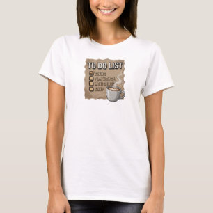 Linda camiseta rosa CAFÉ BRINCA COM GATO