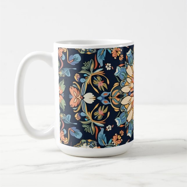 Linda caneca com padrão na moda floral (Esquerda)