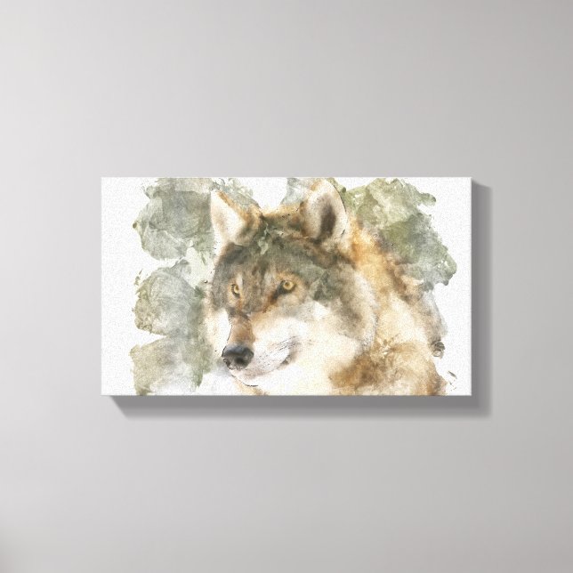 Linda Canvas Watercolor Wolf (Frente)