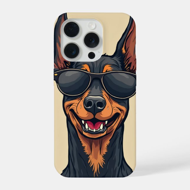 Linda capa de telefone Doberman (Verso)