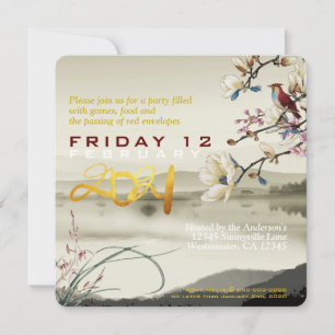 Linda cena bucólica Chinesa 0x Ano 2021 PInv