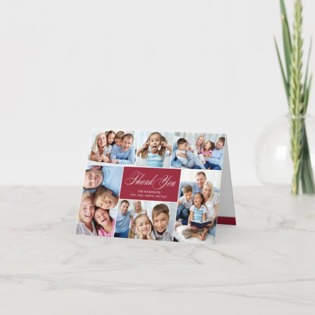 Linda Colagem Obrigado Cartões (Frente)