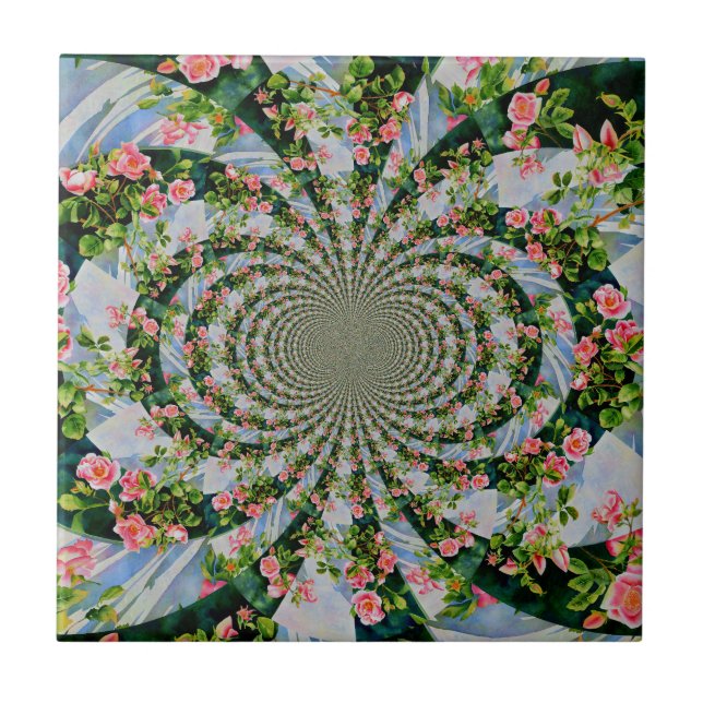 Linda cor-de-água das rosas vermelhas cor-de-rosa- (Frente)