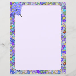 Linda cor Floral 8,5 x 11 estacionária