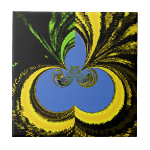 Linda e adorável Arte Amarela e Azul na África do 