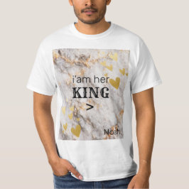 Linda e doce camiseta do KING-QUEEN