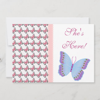 Linda "Ela está aqui!" Anúncio do bebê