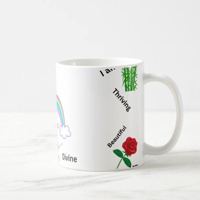 Linda, Feliz, Única, Caneca Emocionante (Direita)