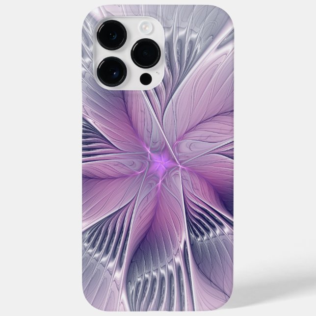 Linda Flor Rosa Arte Abstrato Fractal Moderno (Verso)