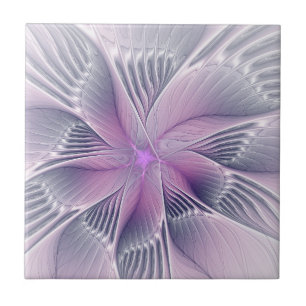 Linda Flor Rosa Arte Abstrato Fractal Moderno