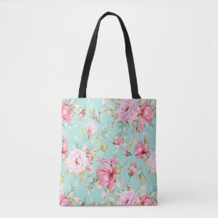 Linda Floral padrão Tote Bag