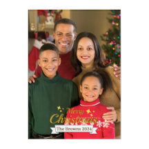 Linda Foto da Família Feliz Presente de Natal