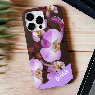 Linda Foto de Fechamento Violeta e Orquídea Branca