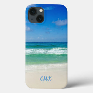 Linda Foto de Praia Monograma Ondas Oceânicas à