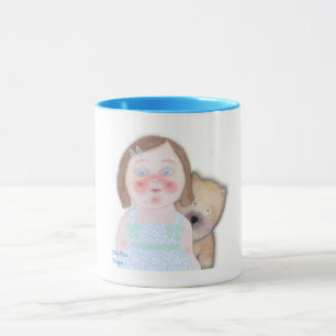 Linda garota com caneca de urso fofo por ORDesigns